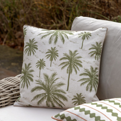 Kingsmont Cushion Olive Poly Filled