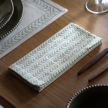 Mapleton Leaf Napkins Natural 4pk