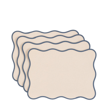 Highcombe Edge Placemats Blue 4pk