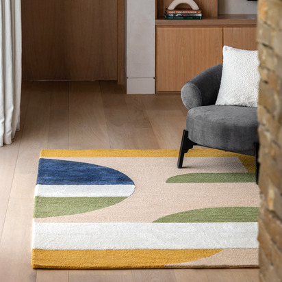 Burton Geo Wool Rug  - Large