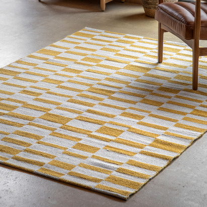 Eastford Jacquard Rug Mustard  - Large