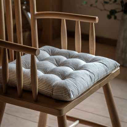 Brentcroft Woven Stripe Seatpad Cream