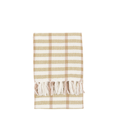 Sunningdale Grid Woven Throw Green/ Rust