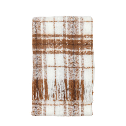 Ashton Faux Mohair Throw Tan