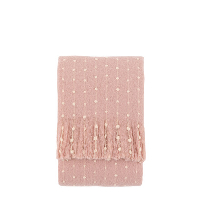 Bramstead Faux Mohair Throw Rose Pink