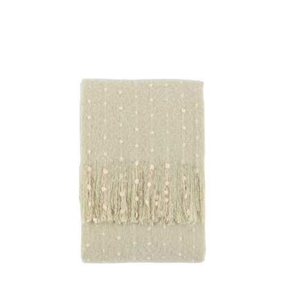 Bramstead Faux Mohair Throw Sage Green