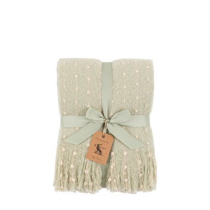 Bramstead Faux Mohair Throw Sage Green