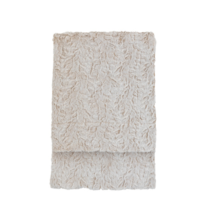 Burstead Faux Fur Throw Natural