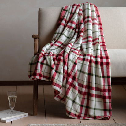 Camhurst Check Rolled Fleece Red