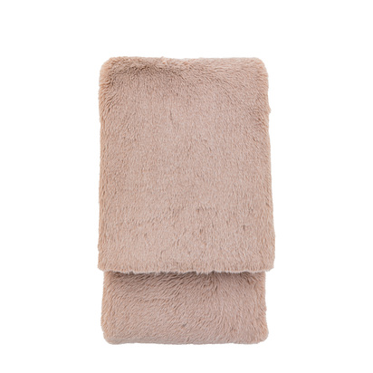 Denworth Faux Fur Throw Dusky Pink  - Large