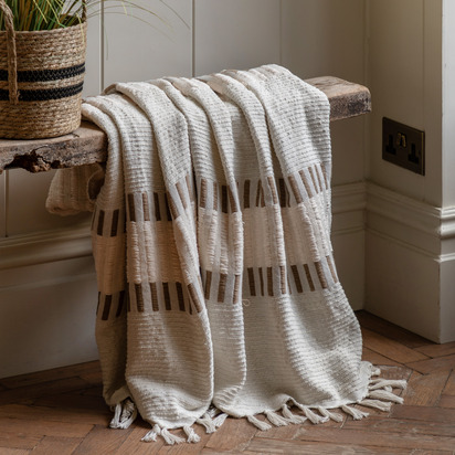 Elmhurst Woven Throw Natural