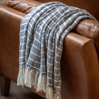 Faircombe Stripe Throw Ink