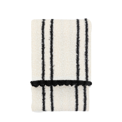 Glenfield Scalloped Throw Cream & Black