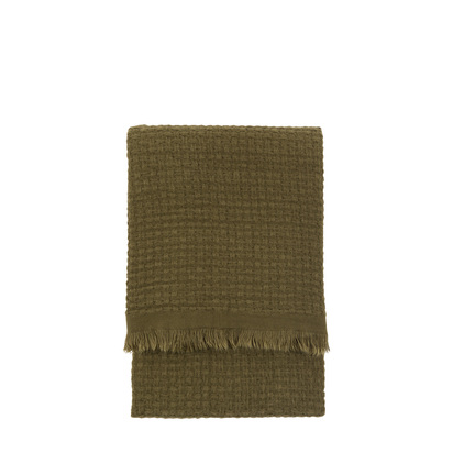 Kingsbridge Touch Waffle Throw Olive