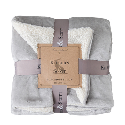Kingsview Sherpa Throw Silver