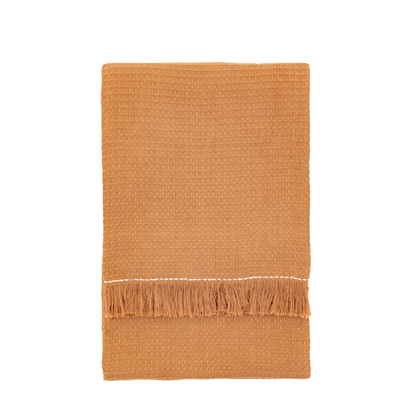Langton Border Waffle Throw Apricot