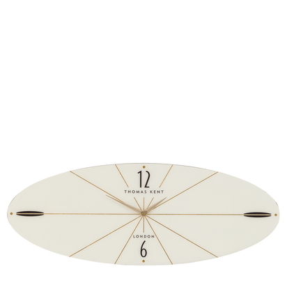 Ashford Ellipse Wall Clock Snow White  - 32 Inch