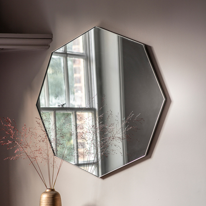 Prestwick Octagon Mirror Silver