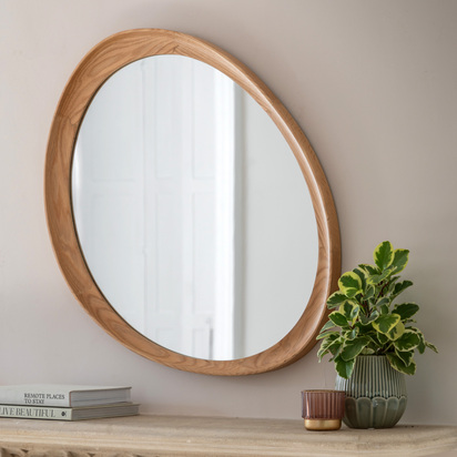 Alderham Pebble Mirror Oak