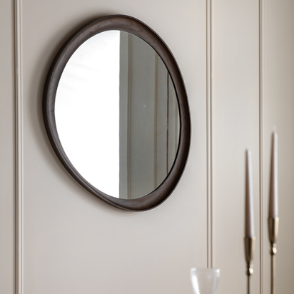 Alderham Pebble Mirror Walnut
