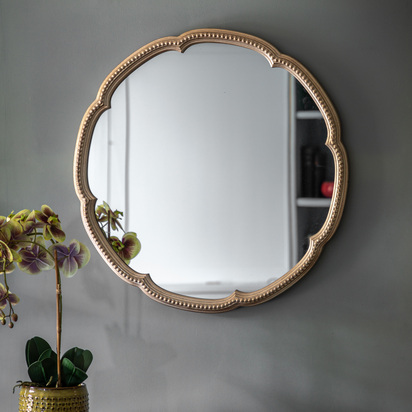 Brookstead Round Mirror Champagne