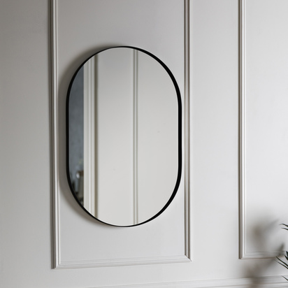 Cranwick Elipse Mirror Black
