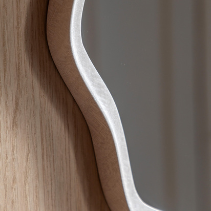 Fairview Wave Round Mirror Smoke  - Small