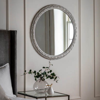 Henbridge Round Mirror Grey