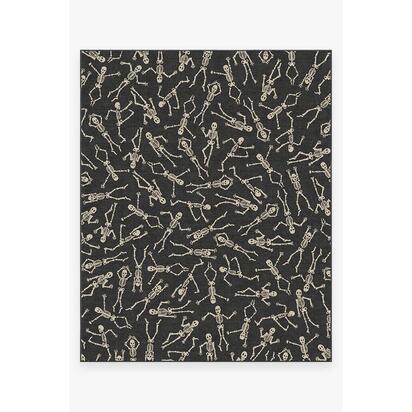 Bone Dance Black Flatwoven Rug - 245 x 305 cm - Rug + Cushioned Pad System