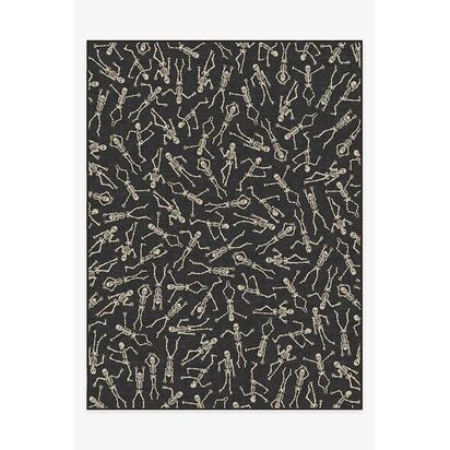 Bone Dance Black Flatwoven Rug - 275 x 365 cm - Rug + Cushioned Pad System