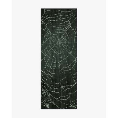 Web Soft Black Flatwoven Rug - 75 x 215 cm - Rug + Pad System