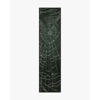 Web Soft Black Flatwoven Rug - 75 x 305 cm - Rug + Cushioned Pad System