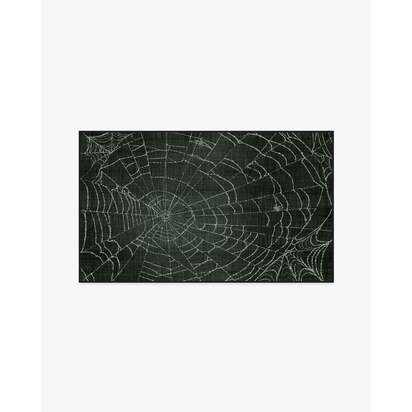 Web Soft Black Flatwoven Rug - 120 x 185 cm - Rug + Cushioned Pad System