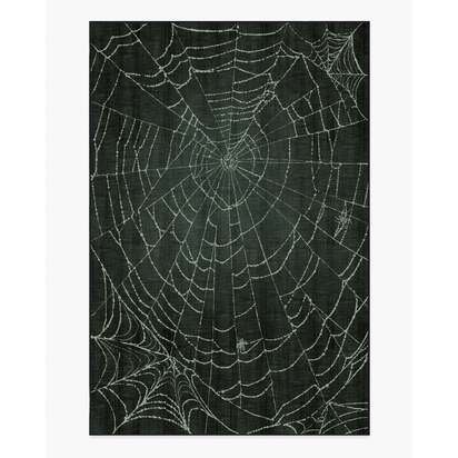 Web Soft Black Flatwoven Rug - 185 x 275 cm - Rug + Cushioned Pad System