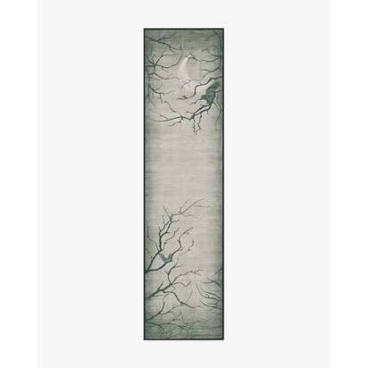 Moonshadows Grey Flatwoven Rug - 75 x 305 cm - Rug + Pad System