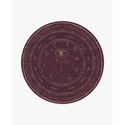 Velith Burgundy Flatwoven Rug - 60 x 90 cm - Rug + Pad System