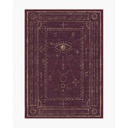 Velith Burgundy Flatwoven Rug - 150 x 215 cm - Rug + Pad System