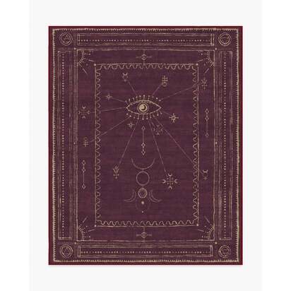 Velith Burgundy Flatwoven Rug - 245 x 305 cm - Rug + Pad System