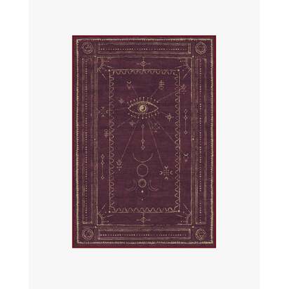 Velith Burgundy Flatwoven Rug - 120 x 185 cm - Rug + Cushioned Pad System
