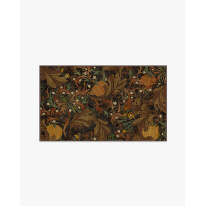 Autumn Canopy Dark Wood Flatwoven Rug - 90 x 150 cm - Rug + Pad System