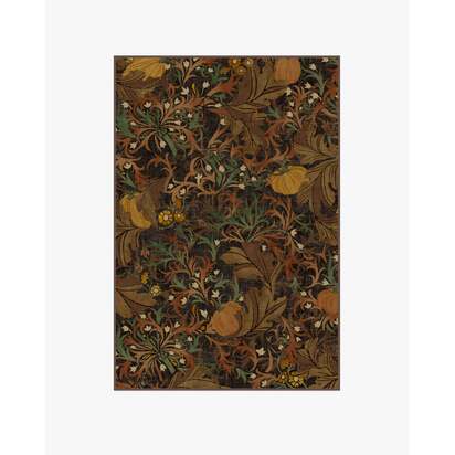 Autumn Canopy Dark Wood Flatwoven Rug - 120 x 185 cm - Rug + Pad System