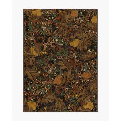 Autumn Canopy Dark Wood Flatwoven Rug - 150 x 215 cm - Rug + Pad System