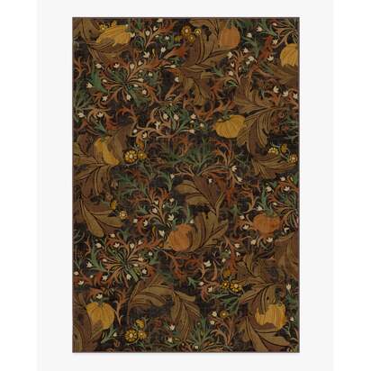 Autumn Canopy Dark Wood Flatwoven Rug - 185 x 275 cm - Rug + Pad System