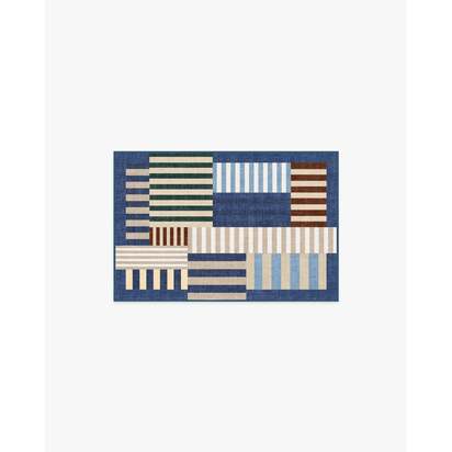 Maritime Multicolour Flatwoven Rug - 60 x 90 cm - Rug + Pad System