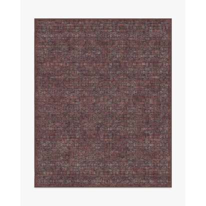 Sierra Charcoal & Burgundy Flatwoven Rug - 245 x 305 cm - Rug + Pad System