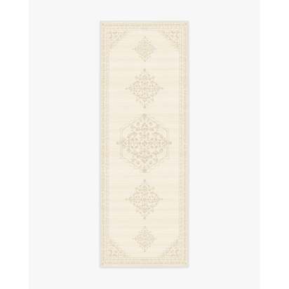 Alette Ivory Flatwoven Rug - 75 x 215 cm - Rug + Cushioned Pad System