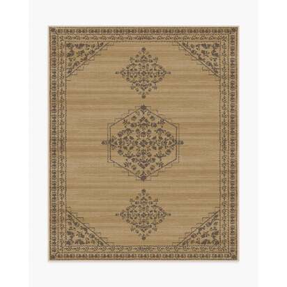 Alette Tan & Charcoal Flatwoven Rug - 245 x 305 cm - Rug + Pad System