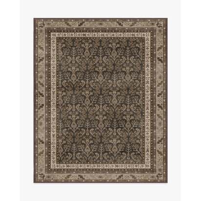 Eleanor Dark Wood Flatwoven Rug - 245 x 305 cm - Rug + Cushioned Pad System