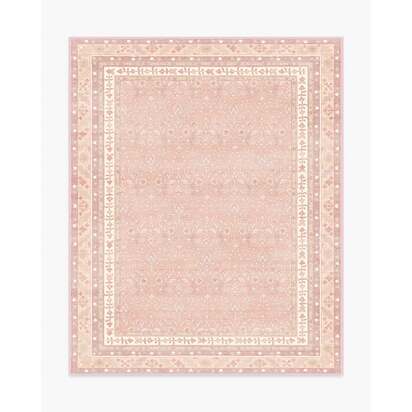 Eleanor Soft Pink Flatwoven Rug - 245 x 305 cm - Rug + Pad System