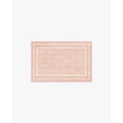 Eleanor Soft Pink Flatwoven Rug - 60 x 90 cm - Rug + Cushioned Pad System